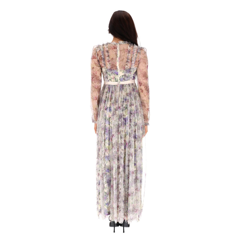 Needle & Thread Floral Tulle Maxi Dress. Size 8UK