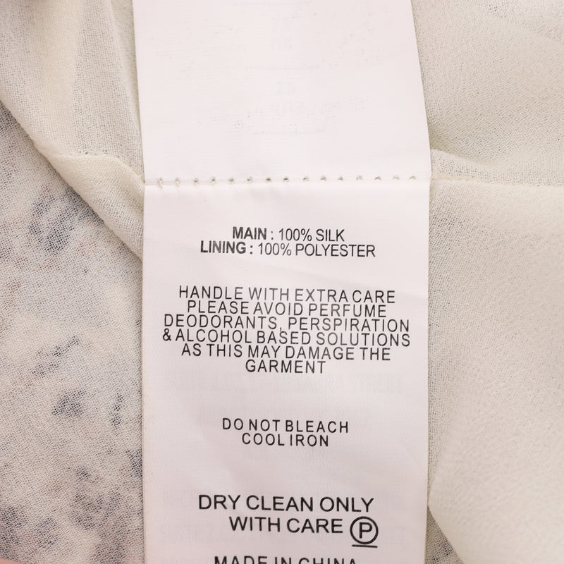 Nicholas Ruched Snake Print Silk Midi Skirt. Size 12UK