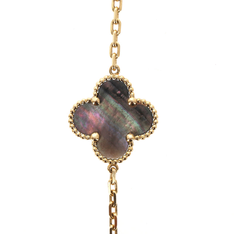 Custom Made - 12 Motif Long Necklace in 18K Yellow Gold
