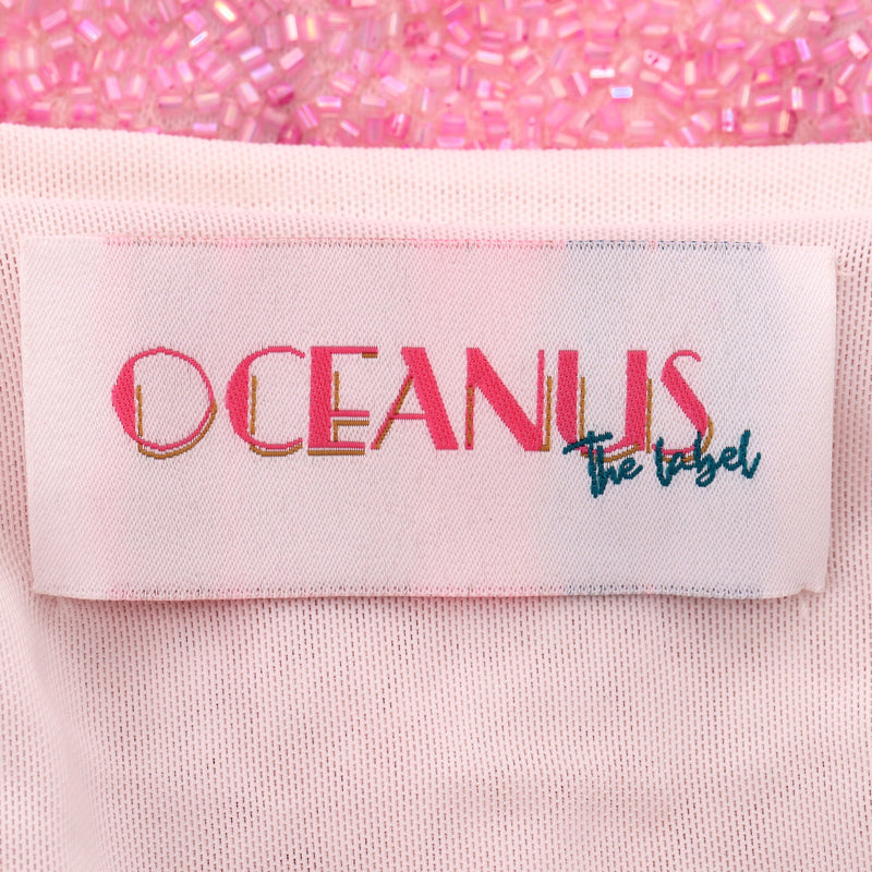 Oceanus Shell Fully Hand-Beaded Halter-Neck Mini Dress. Size M – Shush ...