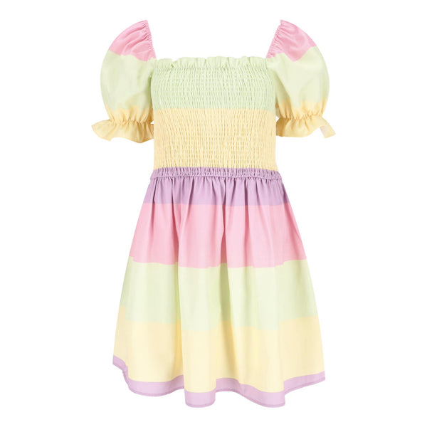 Olivia Rubin Shirred Striped A-Line Dress. Size 12UK