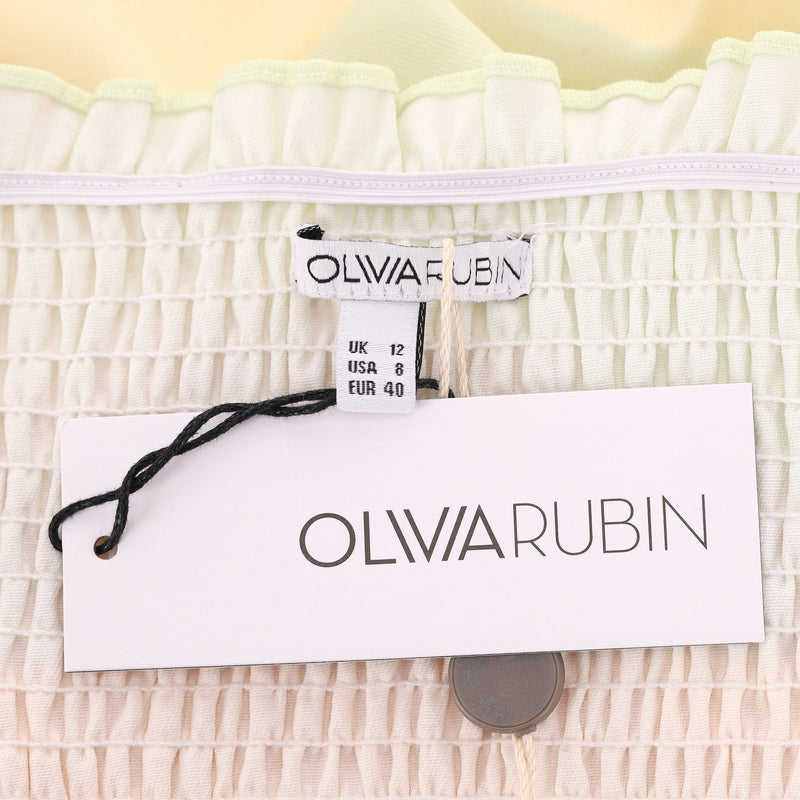 Olivia Rubin Shirred Striped A-Line Dress. Size 12UK