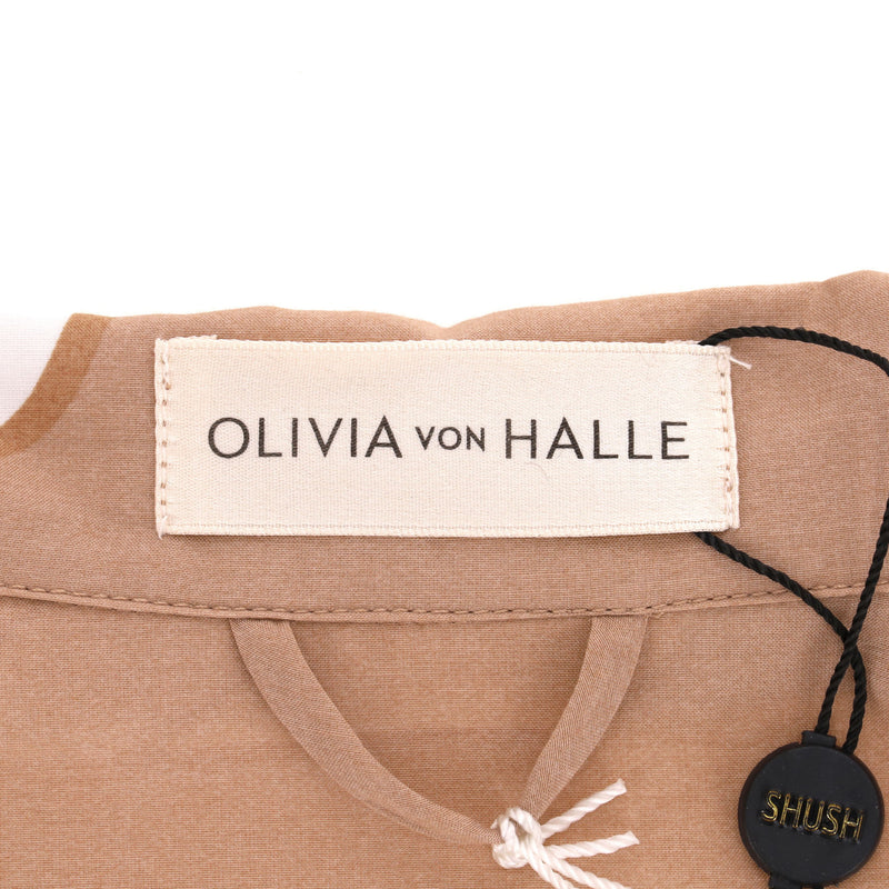 Olivia Von Halle Cotton & Silk Pelican Print Pyjamas. Size S