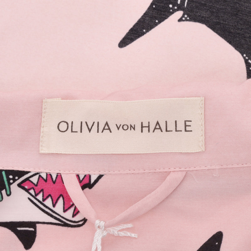 Olivia Von Halle Casablanca Shark Print Pyjamas. Size XS