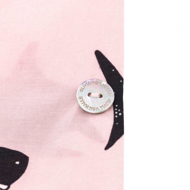 Olivia Von Halle Casablanca Shark Print Pyjamas. Size XS
