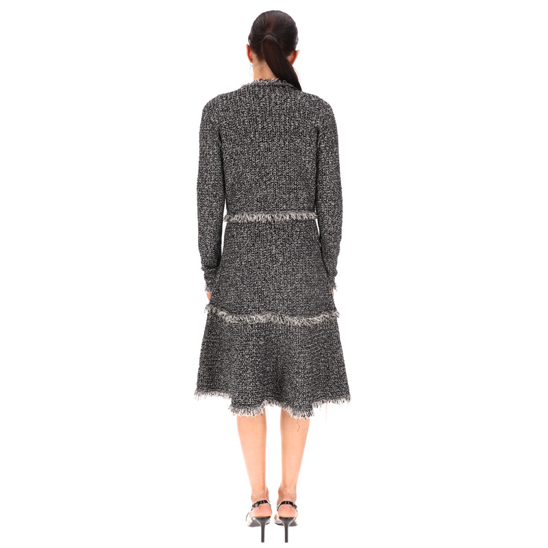 Oscar De La Renta Wool Boucle Dress & Jacket Two-Piece Set. Size S/M