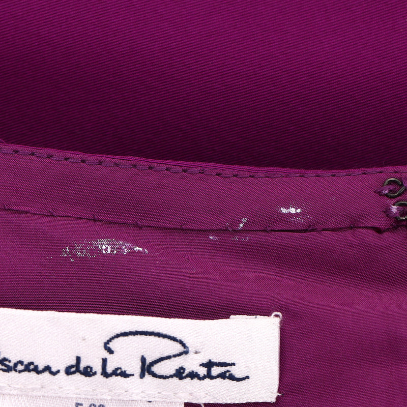 Oscar De La Renta Silk Flared Pleated Dress. Size 8US