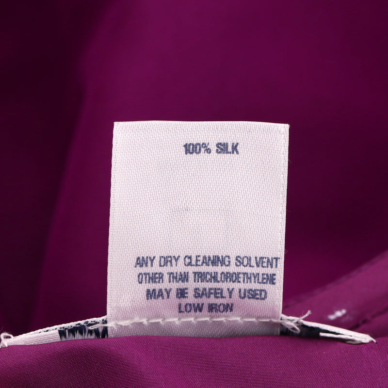 Oscar De La Renta Silk Flared Pleated Dress. Size 8US