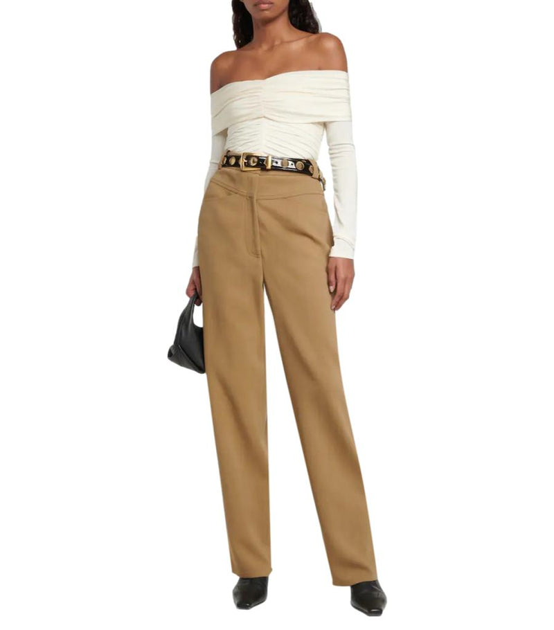 Khaite Off The Shoulder Crepe Jersey Bodysuit. Size XS