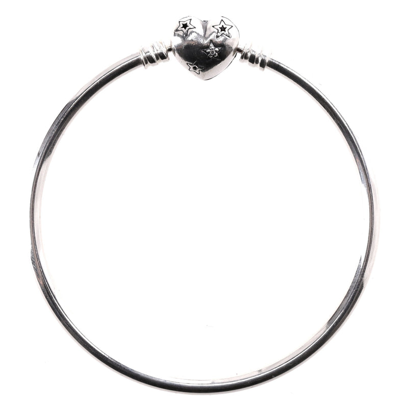 Pandora Sterling Silver Celestial Heart Clasp Bangle
