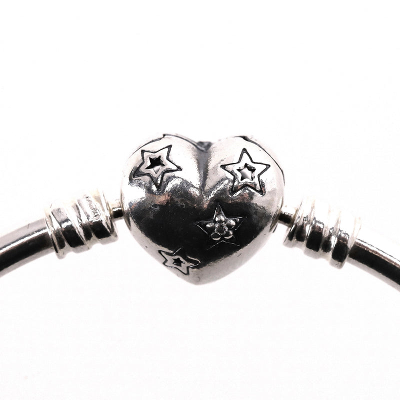 Pandora Sterling Silver Celestial Heart Clasp Bangle