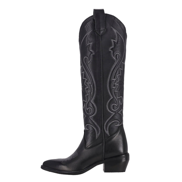 P.A.R.O.S.H Embroidered Leather Western Knee-High Boots. Size 36