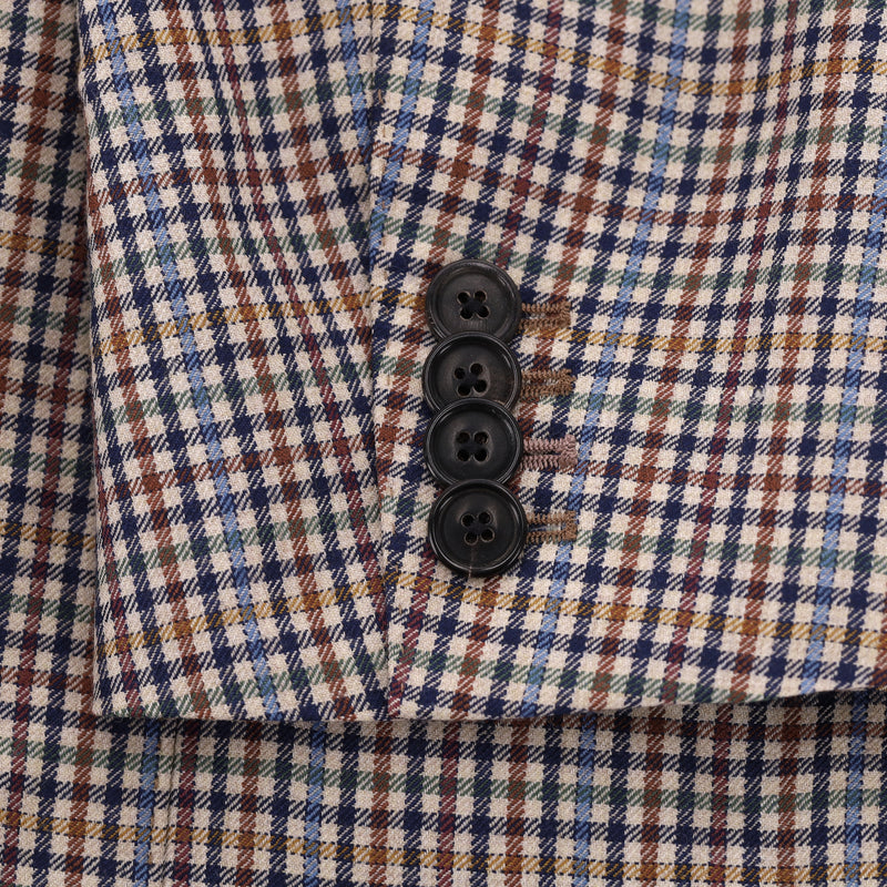 Paul Smith Wool & Silk Blend Checked Suit. Size 48IT