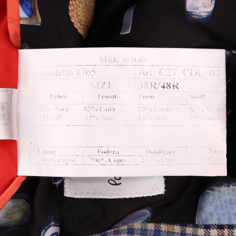 Paul Smith Wool & Silk Blend Checked Suit. Size 48IT