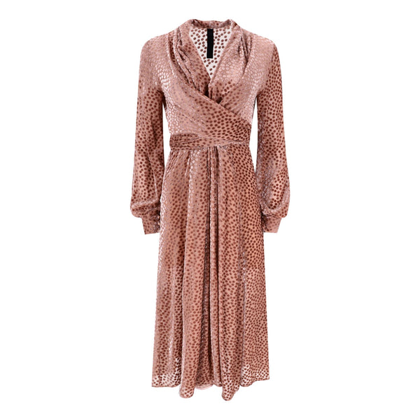 Petar Patrov Silk Blend Velvet Patterned Wrap Dress. Size 36FR