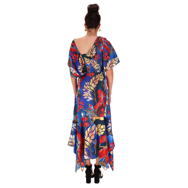 Peter Pilotto Floral Print Wrap Silk Dress. Size 10UK