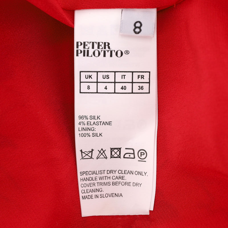 Peter Pilotto Raffle Wrap Silk Dress. Size 8UK