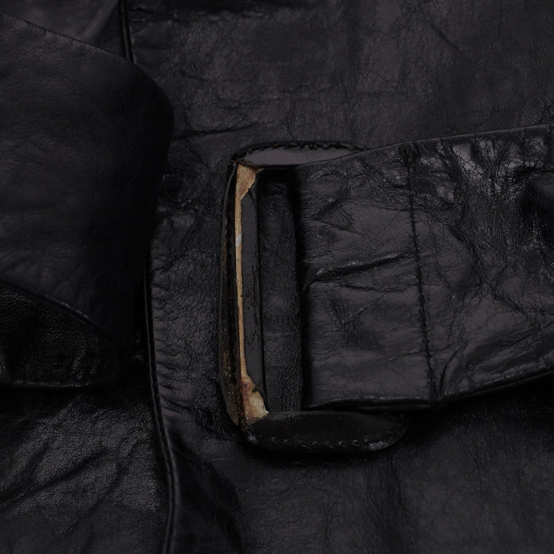 Philipp Plein Ltd Edition Logo Leather Trench Coat. Size S