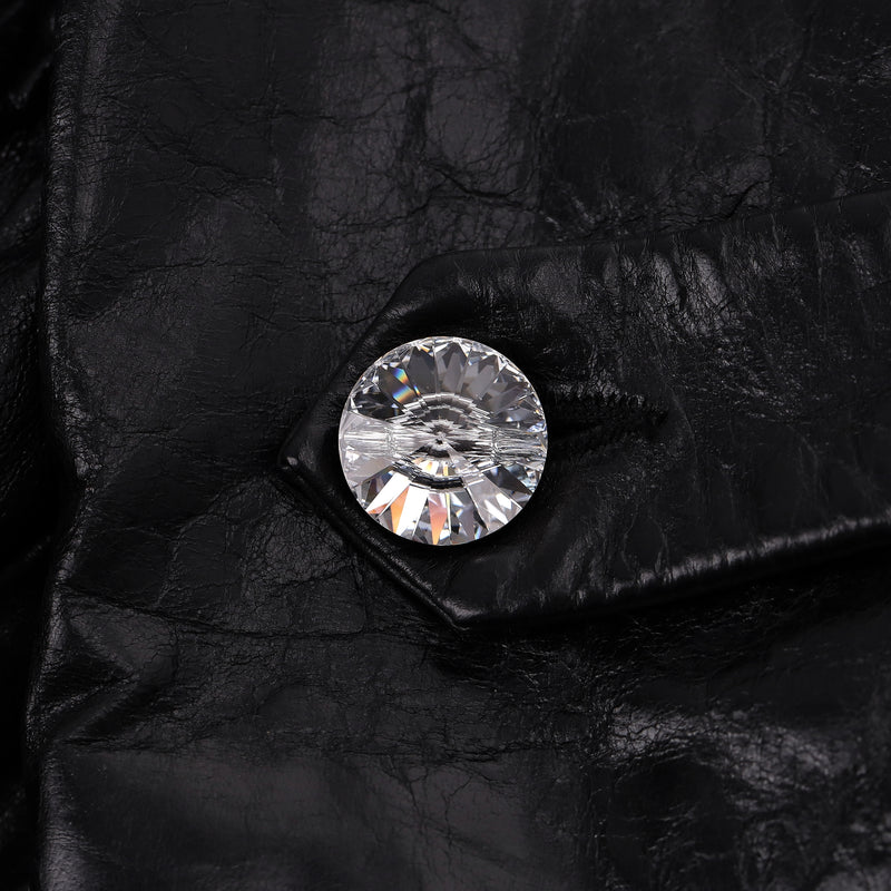 Philipp Plein Ltd Edition Logo Leather Trench Coat. Size S