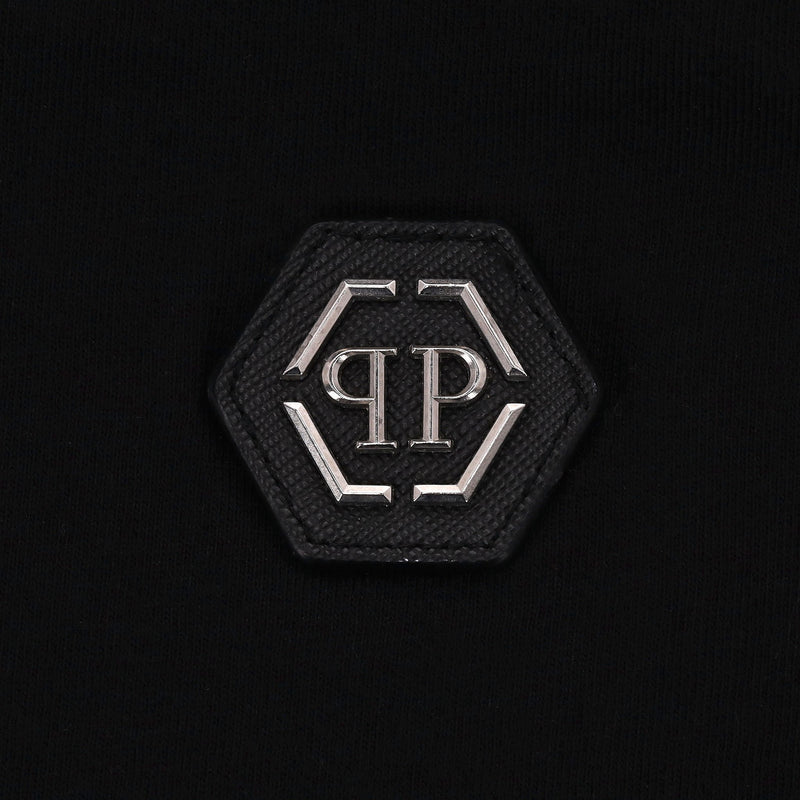 Philipp Plein Skull Logo Embellished Cotton T-Shirt. Size XXL