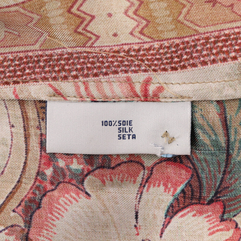 Pierre-Louis Mascia Floral Ethnic Printed Silk Shirt. Size XS