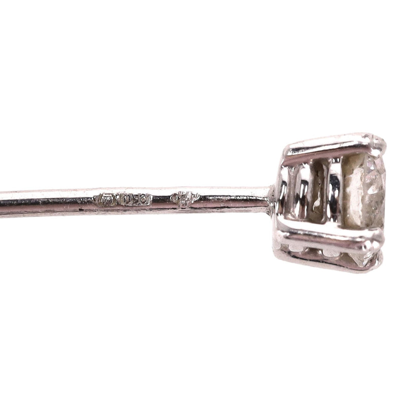 Diamond Solitaire Earrings Set In Platinum