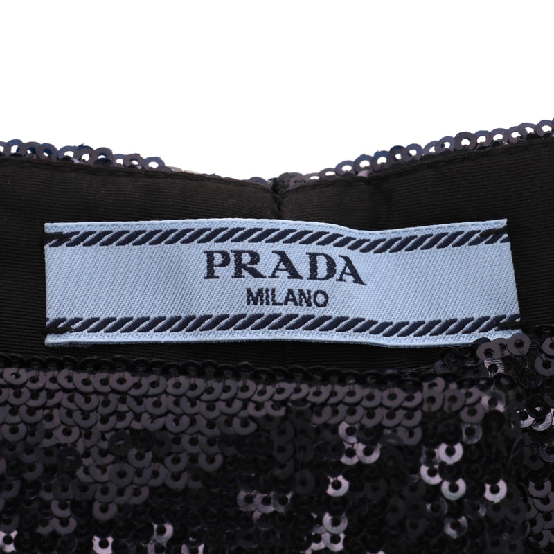 Prada Sequin Wide-Leg Trousers. Size 40IT