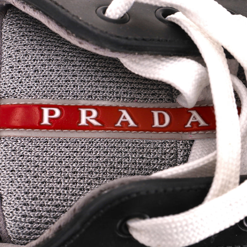 Prada America's Cup Rubber & Mesh Sneakers. Size 43