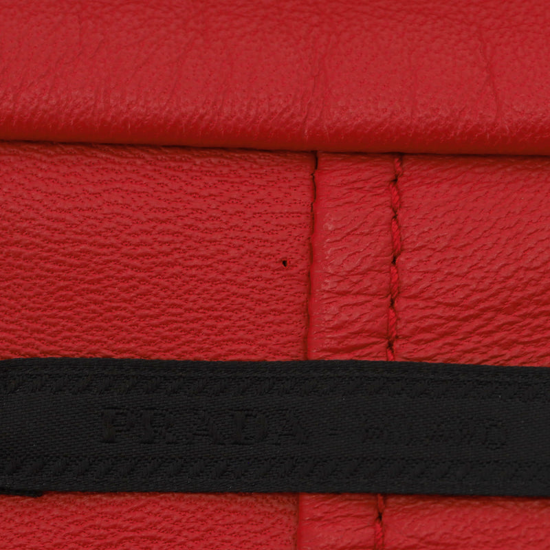 Prada Custom Painted Leather & Mink Fur Biker Jacket. Size M