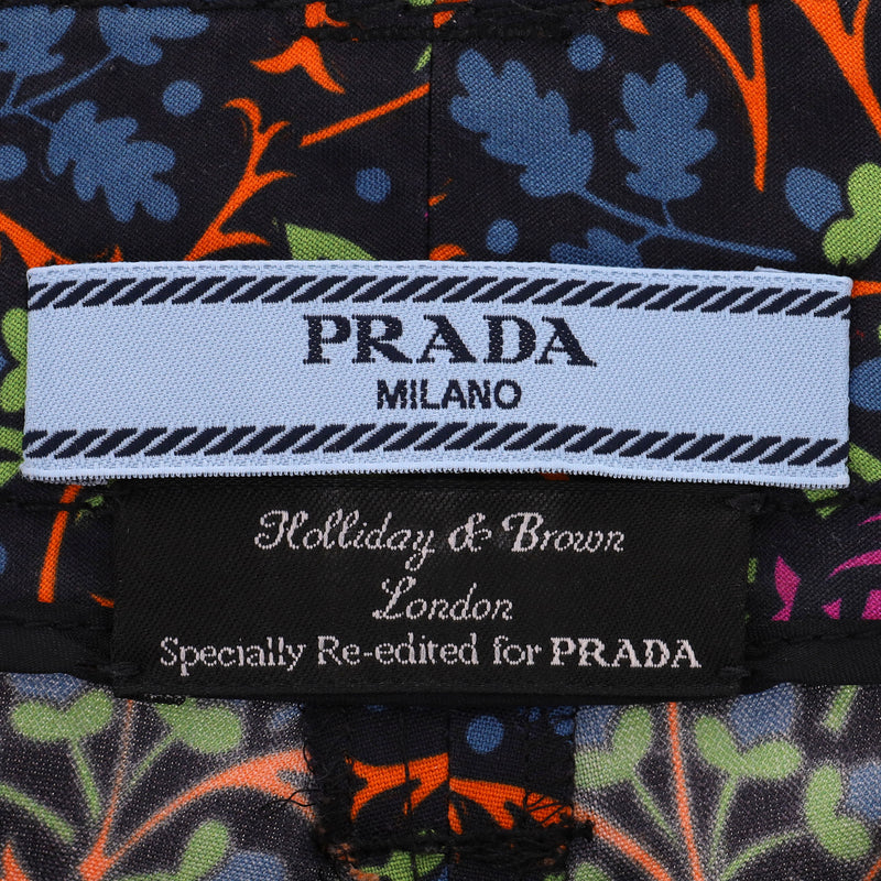 Prada × Holliday & Brown London Re-Edition Cotton Printed Straight-Leg Trousers. Size 42IT