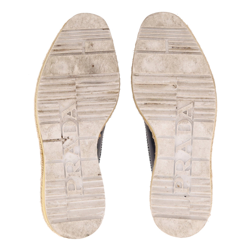 Prada Leather Platform Brogues. Size 35