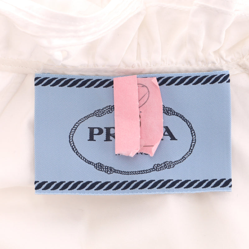 Prada Tiered Puff-Sleeve Cotton Dress. Size 42IT