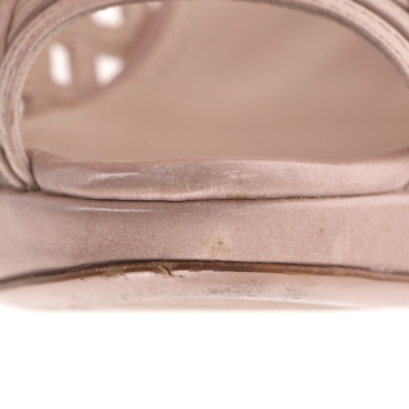 Prada Strappy Leather Peep-Toe Pumps. Size 40