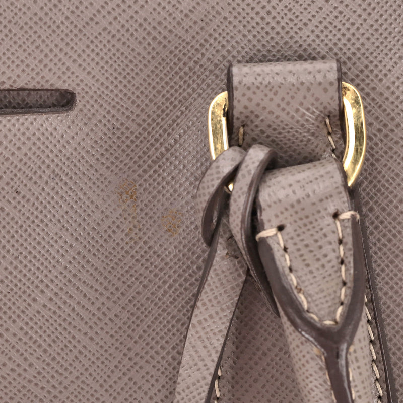 Prada Saffiano Leather Double Zip Galleria Tote Bag
