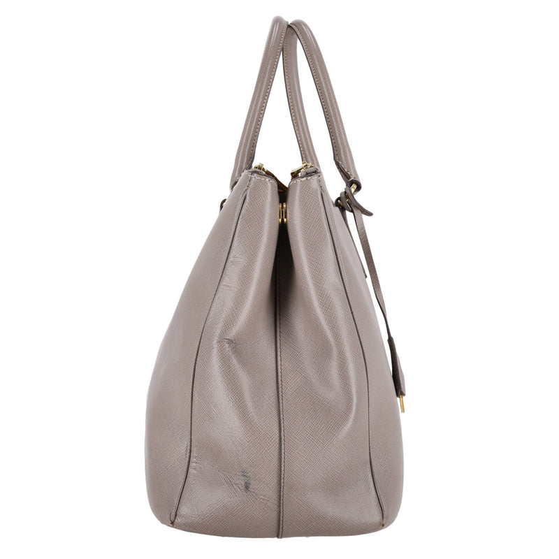 Prada Saffiano Leather Double Zip Galleria Tote Bag