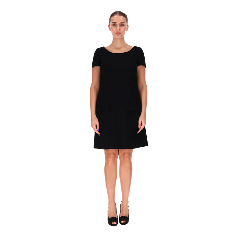 Prada Virgin Wool A-Line Dress. Size 44IT
