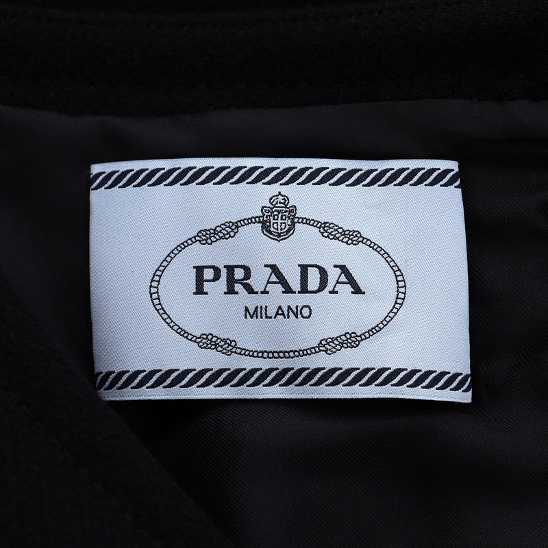 Prada Virgin Wool A-Line Dress. Size 44IT