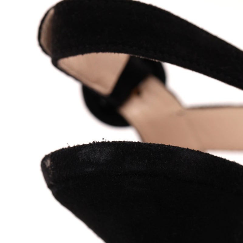 Prada Suede Platform Sandals. Size 40