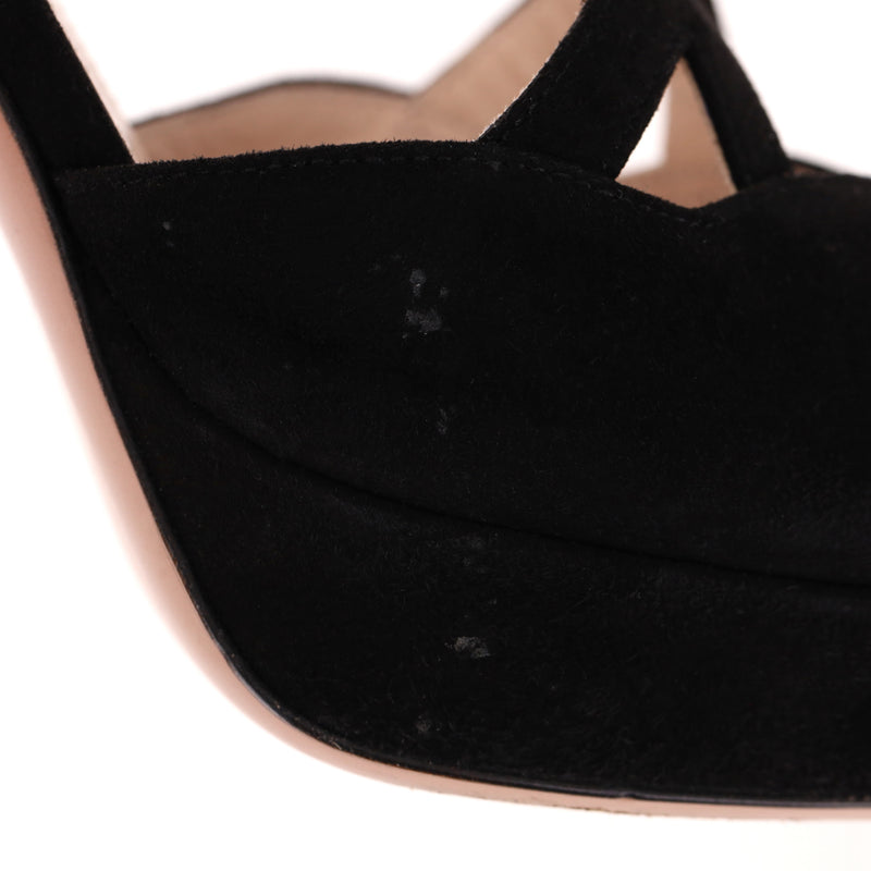 Prada Suede Platform Sandals. Size 40