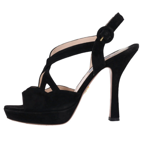 Prada Suede Platform Sandals. Size 40