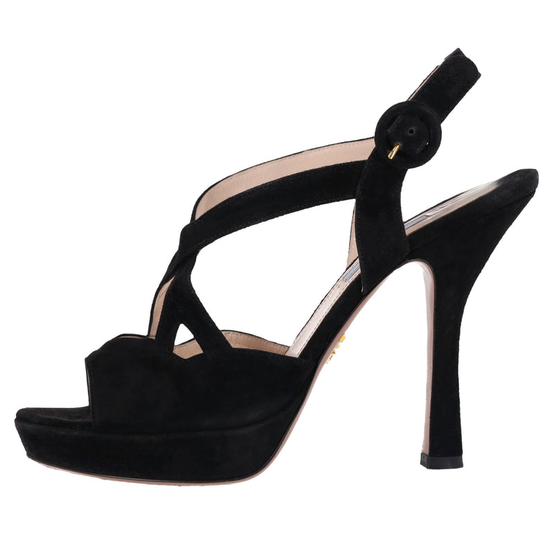 Prada Suede Platform Sandals. Size 40
