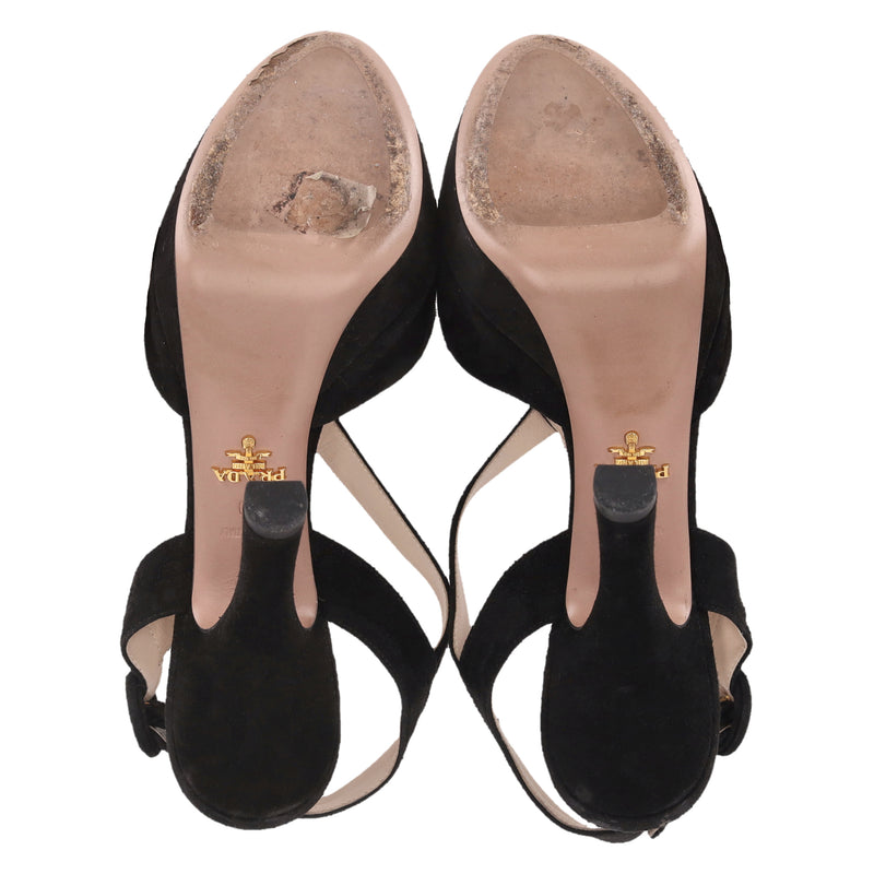 Prada Suede Platform Sandals. Size 40