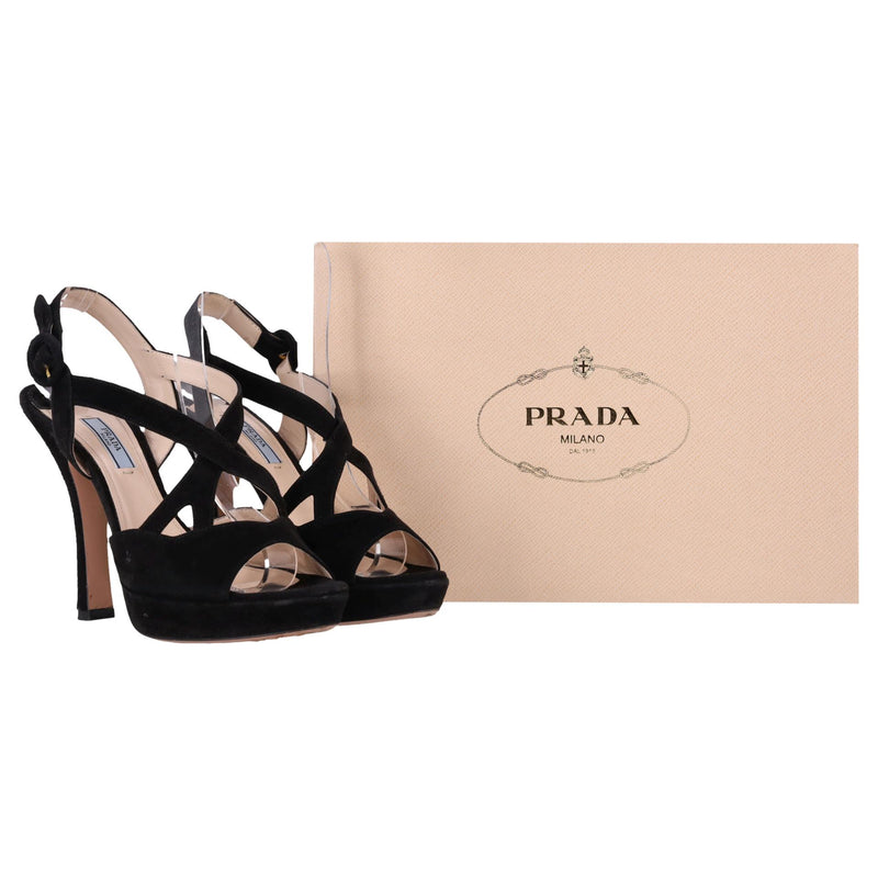 Prada Suede Platform Sandals. Size 40