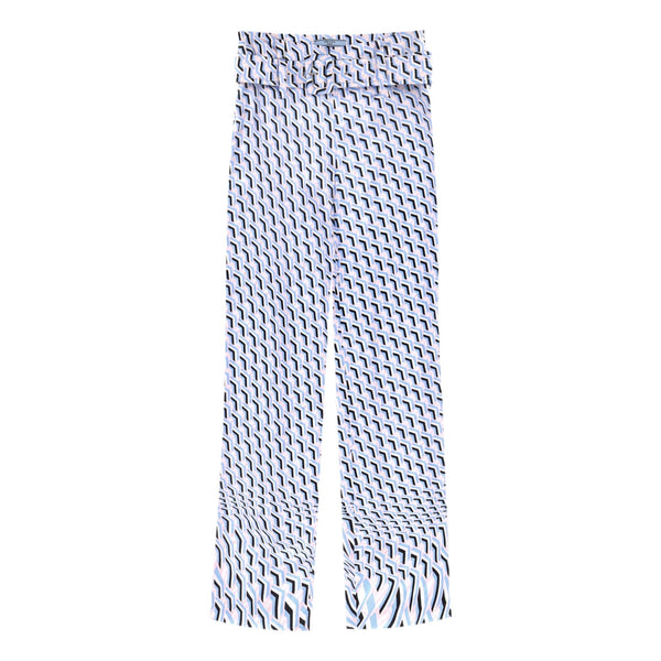 Prada Straight-Leg Geometric Print Trousers. Size 38IT