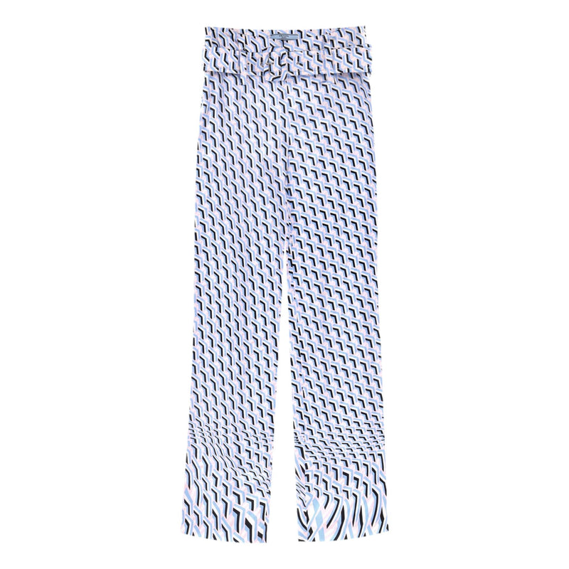 Prada Straight-Leg Geometric Print Trousers. Size 38IT