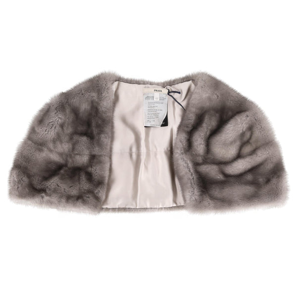 Prada Mink Fur Bolero Jacket. Size 42IT
