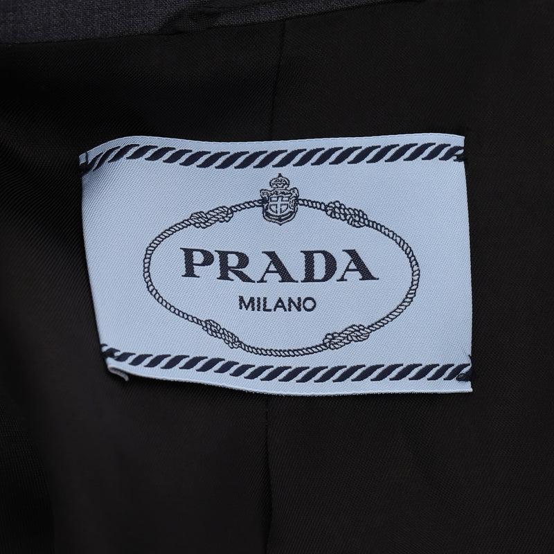 Prada Virgin Wool Gabardine Belted Blazer/Jacket. Size 40IT