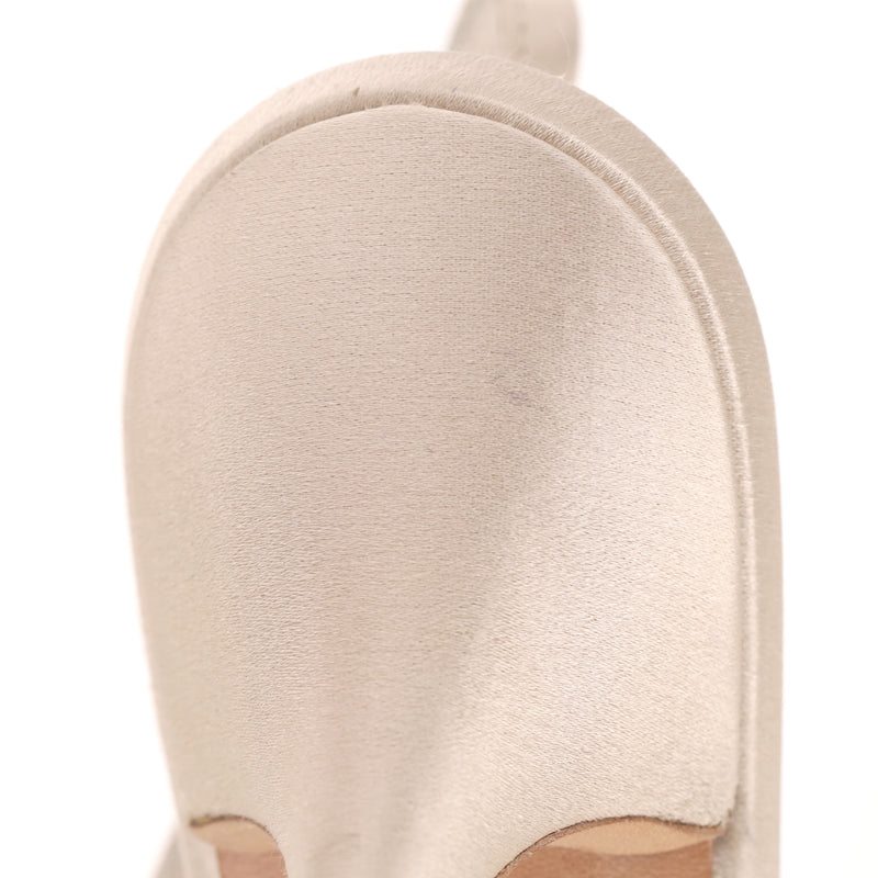 Prada Rose Detail Satin Peep-Toe Pumps. Size 39.5