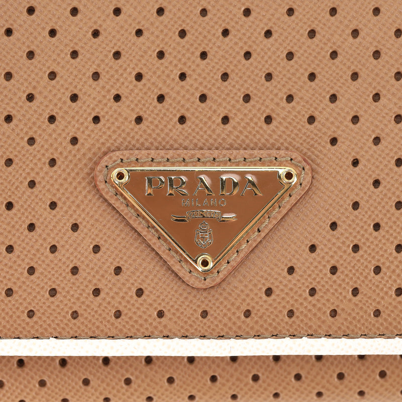 Prada Saffiano Leather Fori Continental Wallet