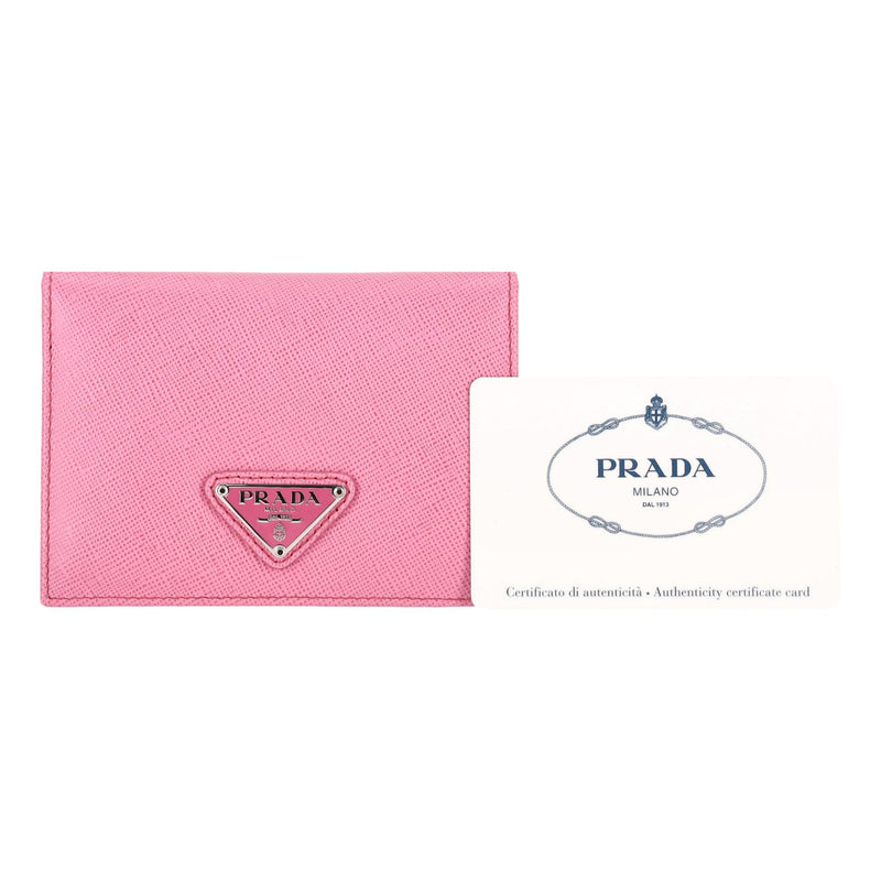 Prada Saffiano Leather Logo Card Holder